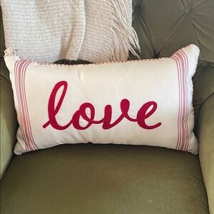 Red and White Love Pillow
